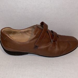 Gabor Criss Cross Strap Womens Leather Easy Walking Shoe Size 8